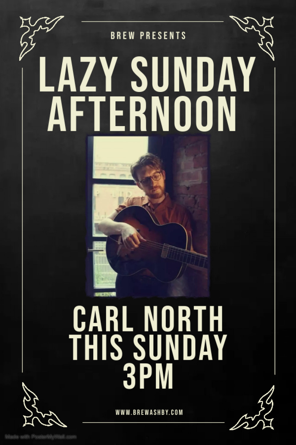 Lazy Sunday Afternoon Acoustic Session with Carl North at Brew, 106B Market Street, Ashby-de-la-Zouch