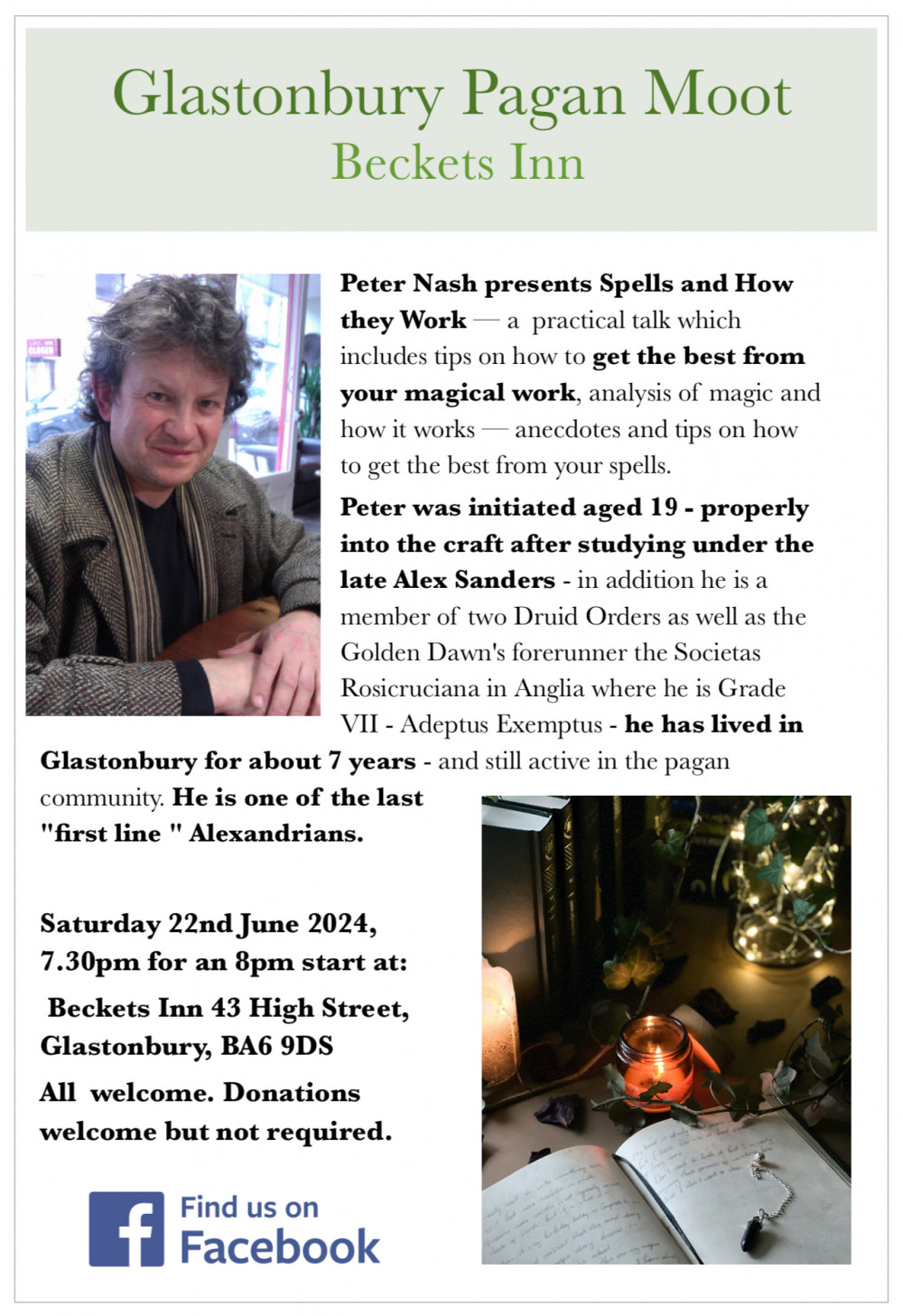 Glastonbury Pagan Moot — Peter Nash : Spells and How they Work