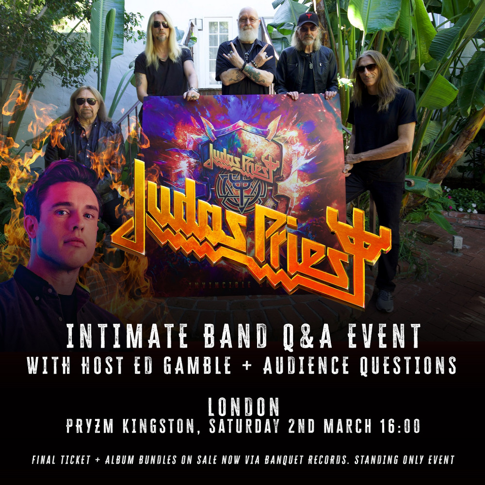 Judas Priest head to Pryzm, Kingston-Upon-Thames for live Q&A with comedian Ed Gamble