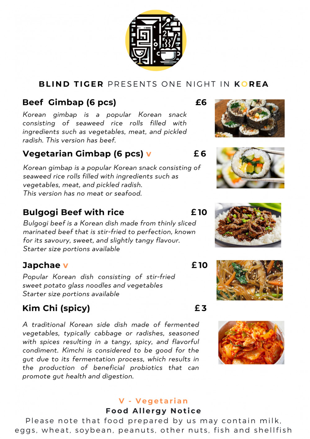 Blind Tiger UK - Korean 