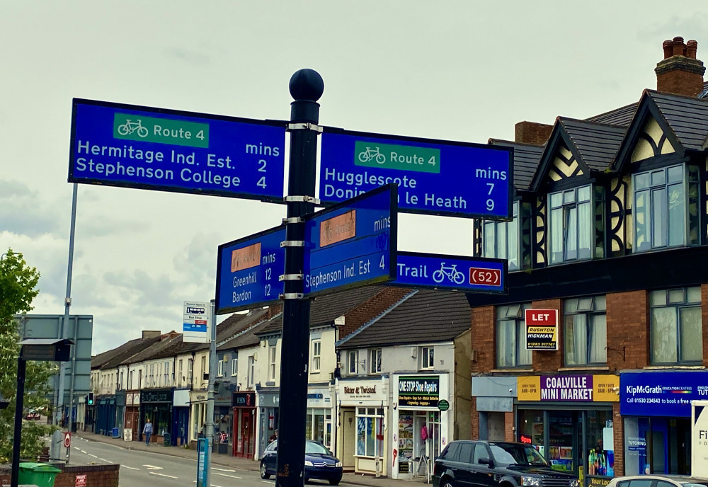 Some cycleways already exist in Coalville but there could be more across the district. Photo: Coalville Nub News