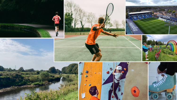 Looking to try a new sport locally? Faye Price discusses how you can fulfil your New Years Resolution of keeping fit in Stockport this year without putting one foot on the treadmill (Images - river, bottom left: Alasdair Perry / Edgeley Park, top right: Stockport Council / centre right: Kidical Mass / rest: Unsplash) 