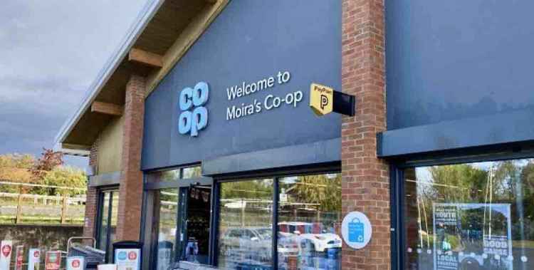 Burglars broke into Moira Co-op in the early hours of Wednesday morning. Photo: Ashby Nub News
