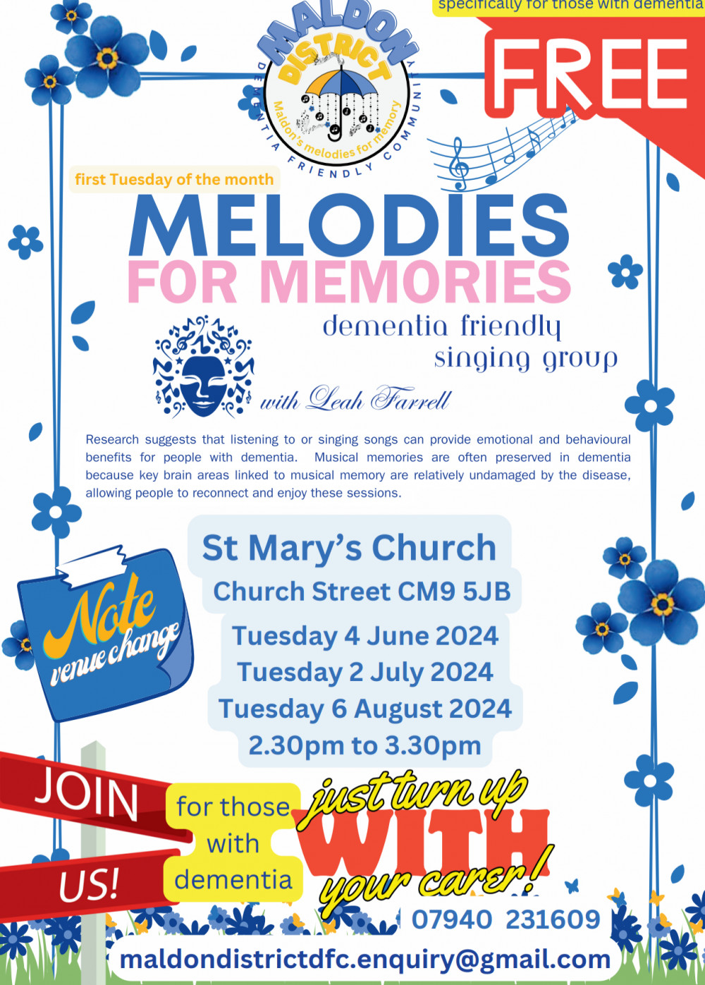 "Melodies for Memories" Dementia friendly singing geoup