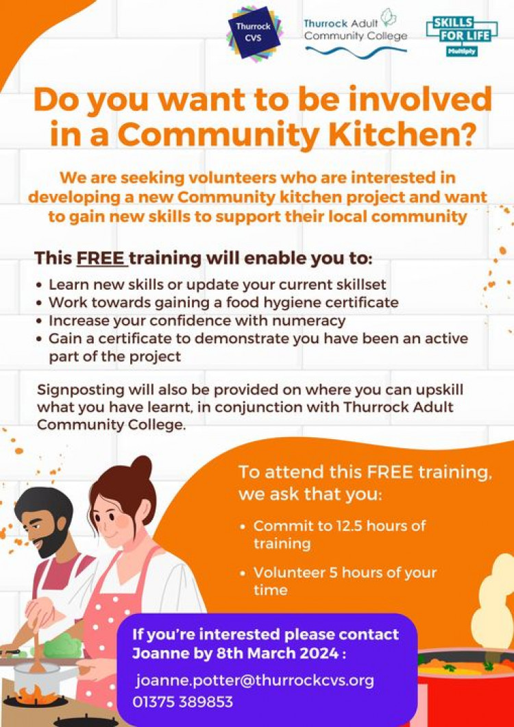 Join the community kitchen programme. 