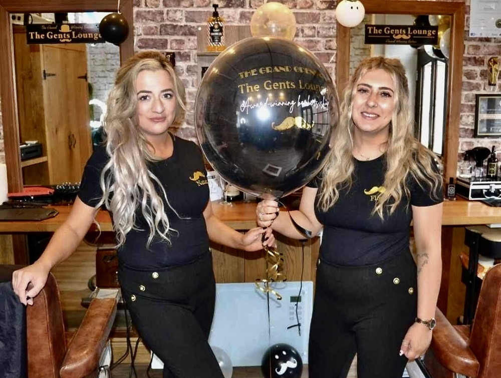 Natasha and Fleur have relaunched the barber shop in Jackson Street, Coalville. Photo: Luke Simpson