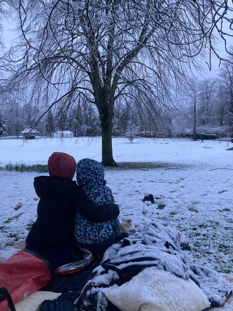 The snow in Bath, image Rachel Avent, event organiser for Julian House