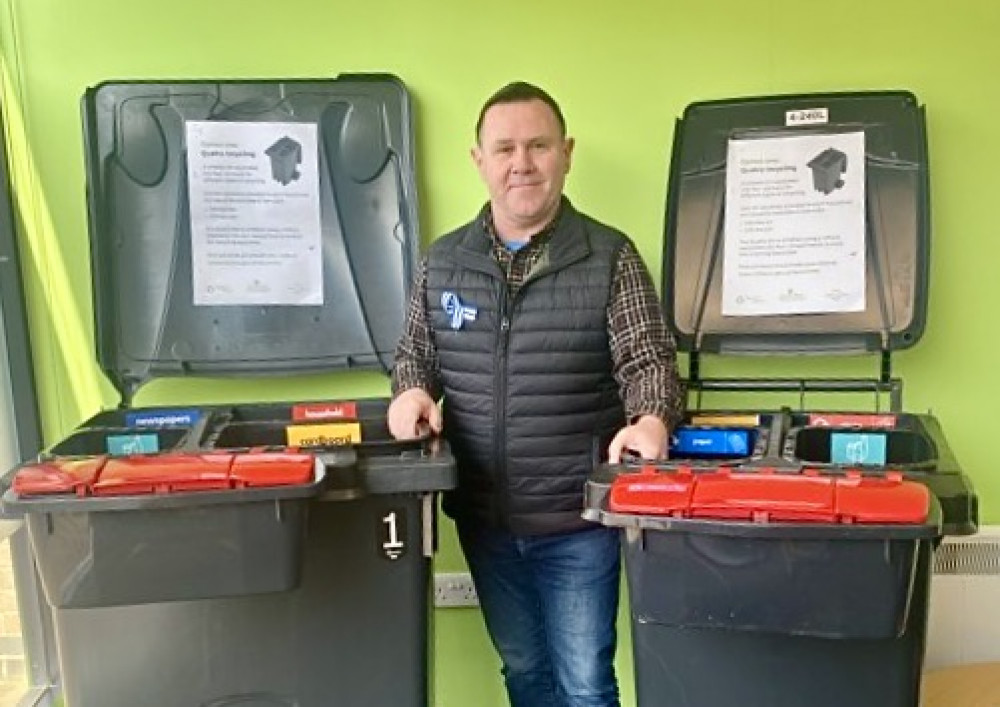 People can now see the recycling options for themselves in Coalville. All photos and images: North West Leicestershire District Council