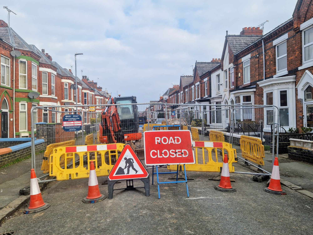 A section of Walthall Street is currently closed for essential waterworks. It is expected to reopen on Saturday 16 March (Ryan Parker).