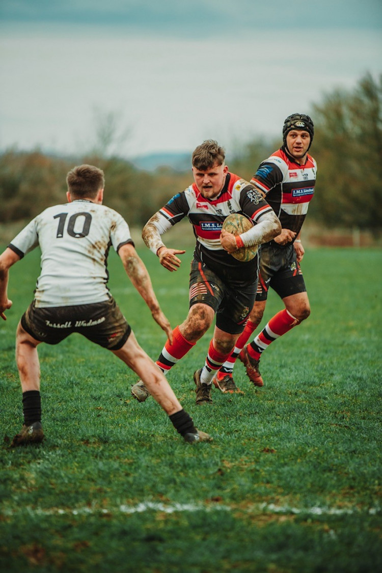 Frome RFC seconds in action, Photos by Nick Perry Photography