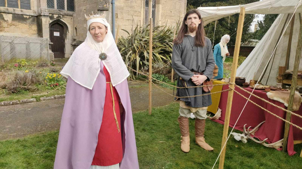 Oakham's All Saints' Church hosted historic characters - including Queen Edith herself - crafters, residents and officials to mark 1,000 years of Queen Edith. Image credit: Nub News. 
