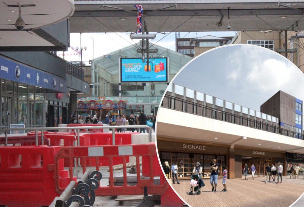 The Stockroom project, based in the Merseyway Shopping Centre, will feature library services, archives, events space, a cafe, and more (Images - main: Alexander Greensmith / right: Stockport Council)