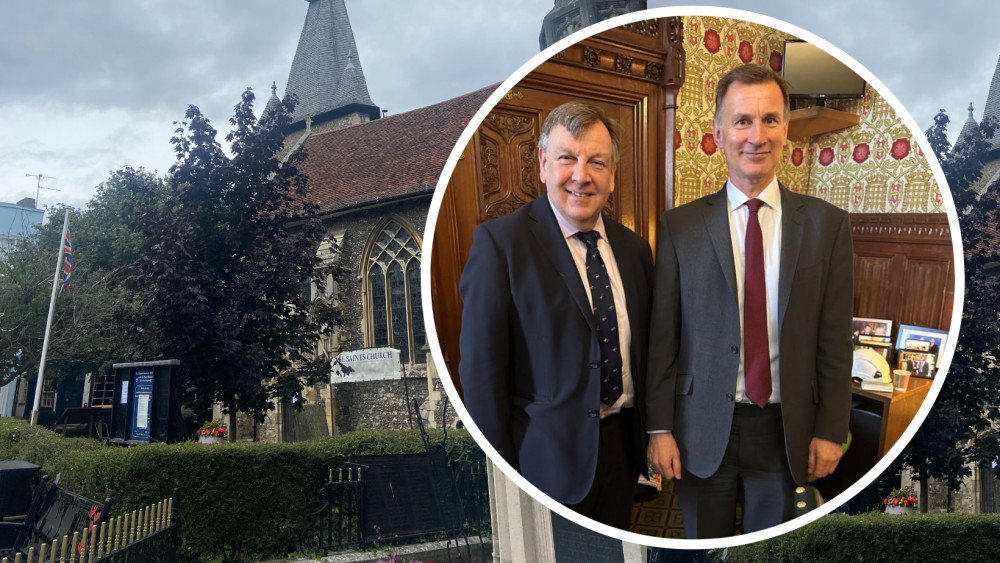 Sir John is pictured with the Chancellor of the Exchequer, Jeremy Hunt. (Photos: Chloe Brewster and Sir John Whittingdale).