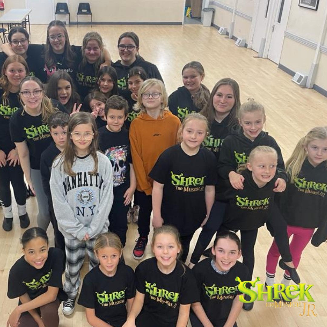 The cast of Shrek The Musical jnr.