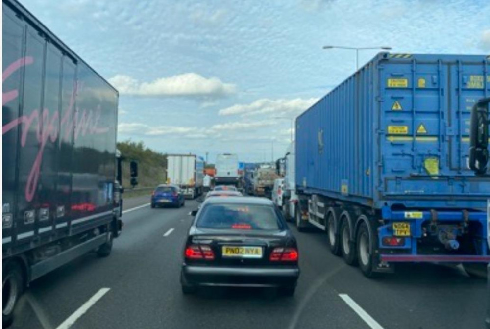 Motorists are being warned of serious delays across Thurrock (image by Nub News)