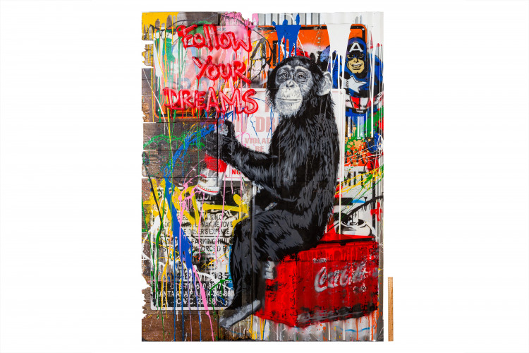 A piece from street artist Mr. Brainwash, sells at Chiswick Auctions for £21,875 (credit: Chiswick Auctions).