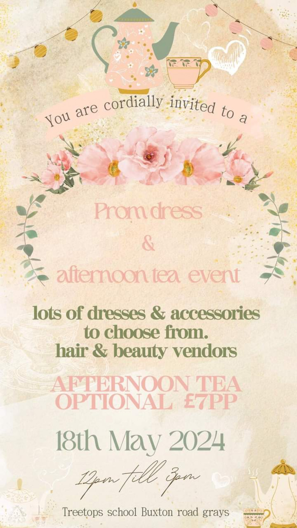 Friends of Treetops Schools Prom Dress and Afternoon Tea Event