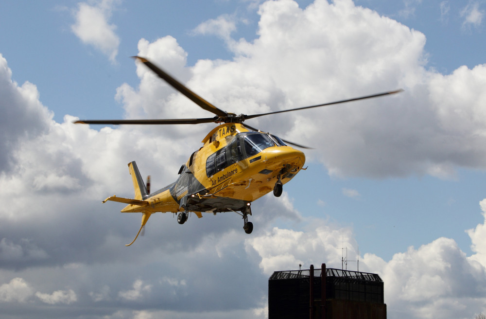Warwickshire & Northamptonshire Air Ambulance is run from a base at Coventry Airport (image via SWNS)