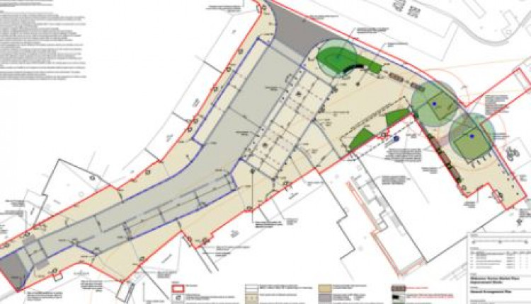 An extract from the plans for the market area in Midsomer Norton, image https://yourmidsomernorton.co.uk/