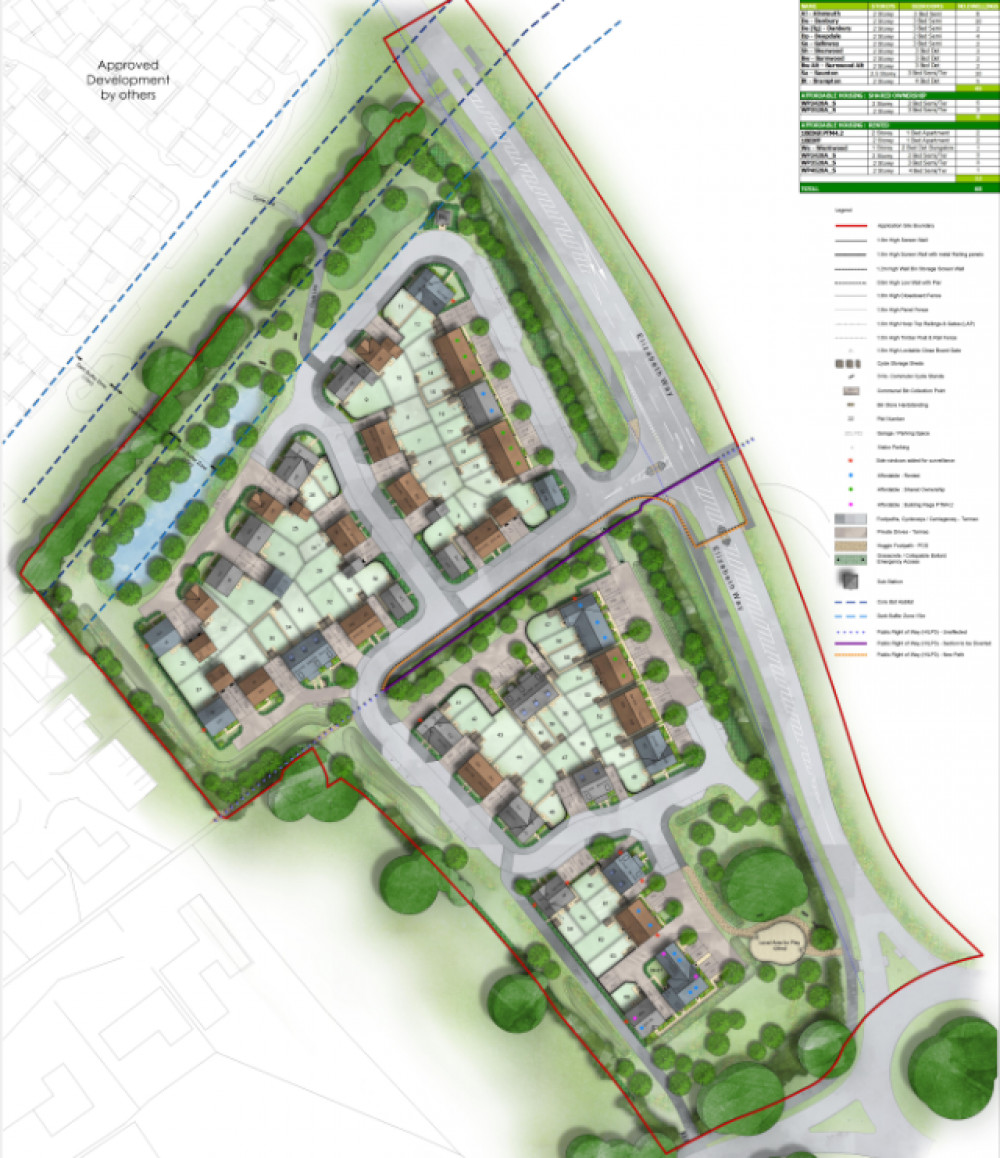 The masterplan for the Trowbridge site, image Persimmon Homes Wessex 