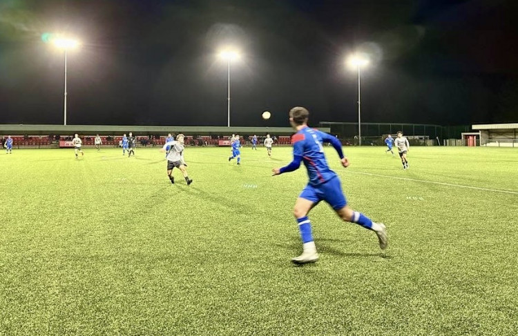 Action from Ashby Ivanhoe's defeat by Loughborough Students on Wednesday night. Photo: Josh Kay