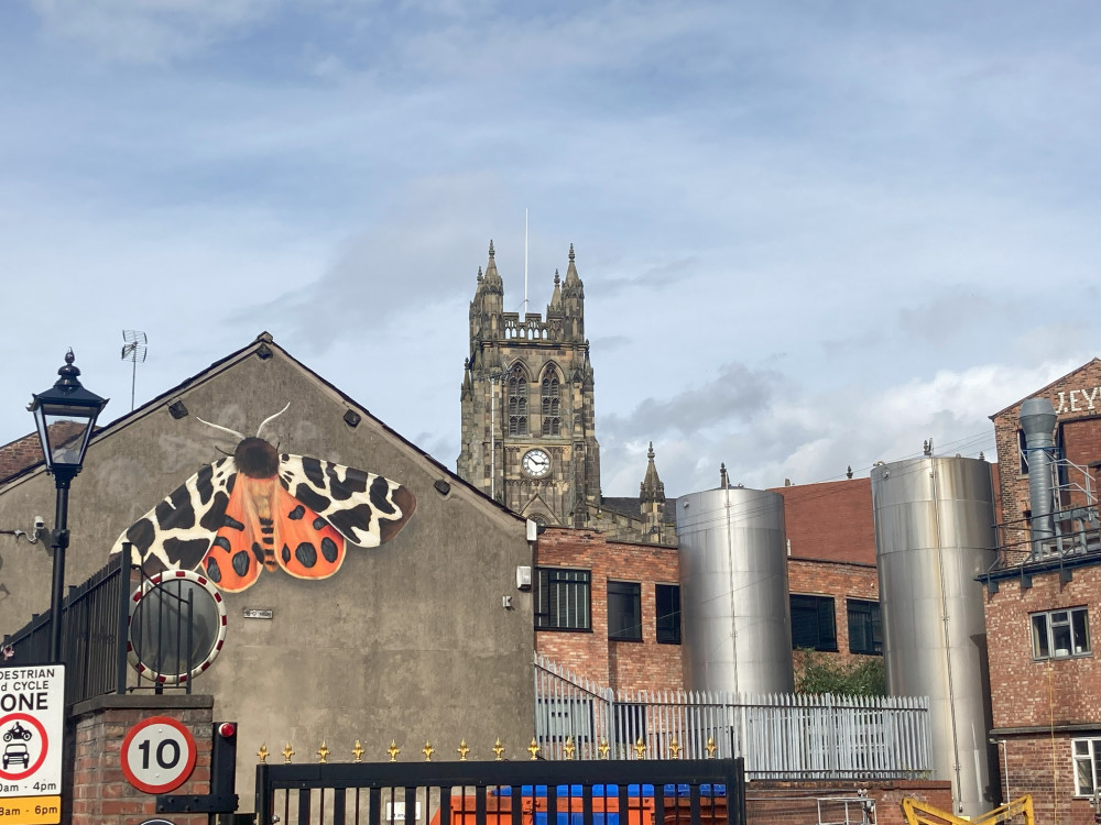 Talented artists in Stockport have produced some colourful 'feel good' banners which will be hung in the town centre in the coming weeks (Image - Alasdair Perry)