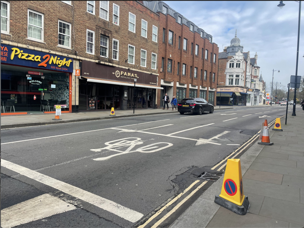 Overnight temporary waiting restrictions to be enforced on Twickenham's York Street from today. (Photo Credit: Heather Nicholls).