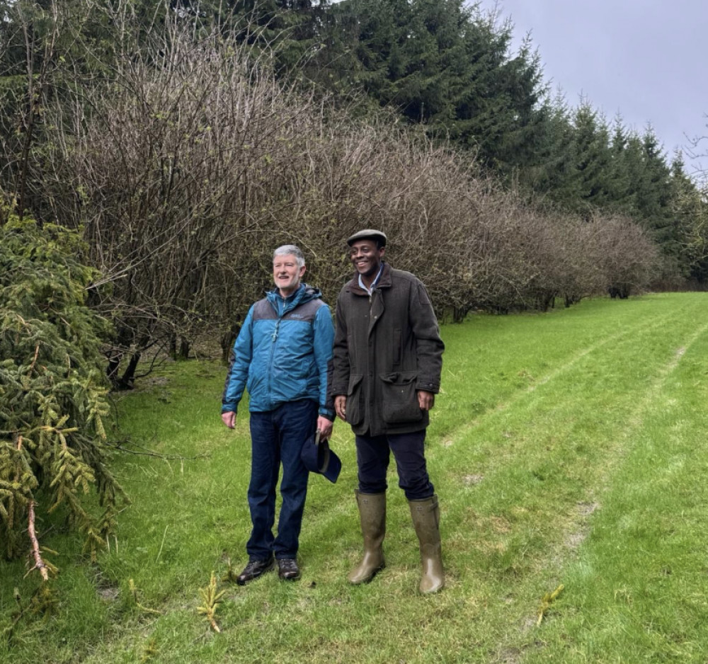 Bim Afolami MP pictured visiting an Iron Age site in Hexton to champion local heritage. CREDIT: Bim Afolami MP