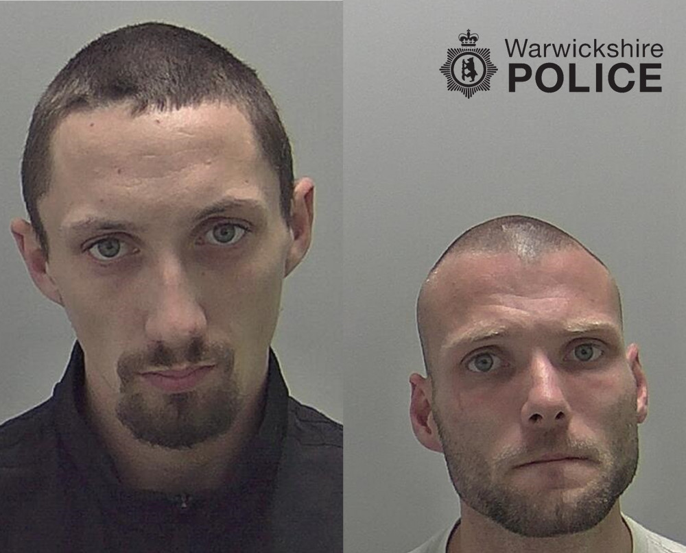 Callum McGregor (pictured left) and Sean McGregor have been jailed for multiple offences (image via Warwickshire Police)