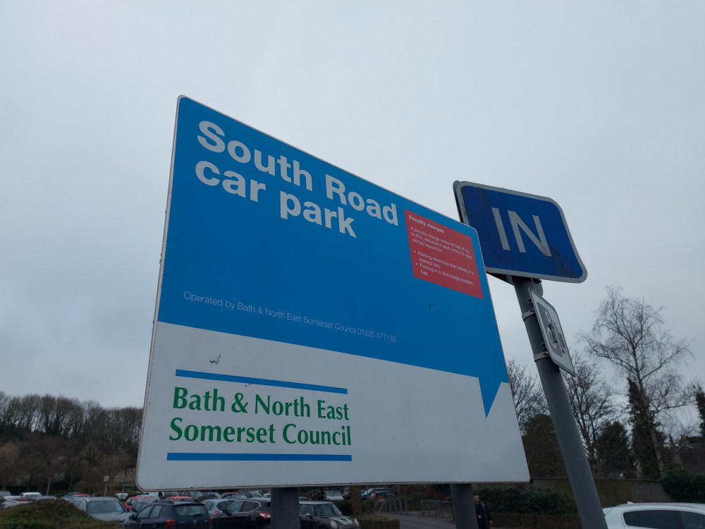 The big - currently free - car park in South Road, Midsomer Norton, image Nub News