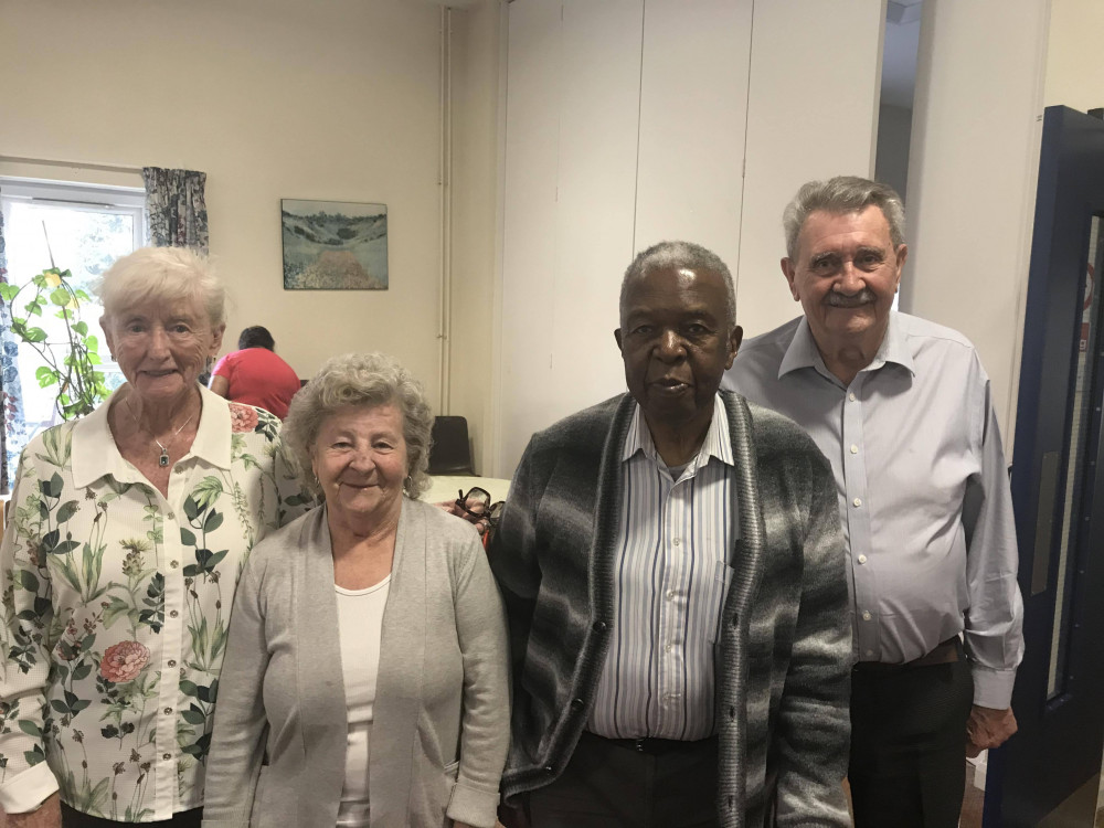 (Left to right) Rosanne Wilson, Mary Pio, Moffat Tebe and Henry Smith from Walnut Court, Ealing (credit: Rory Bennett).