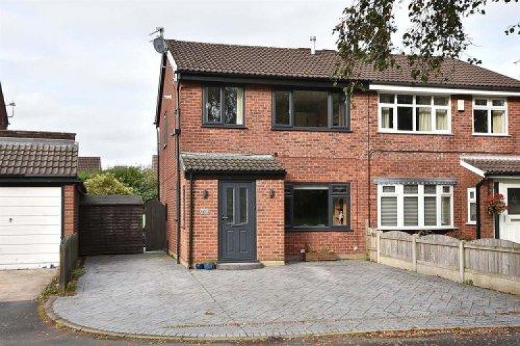 The immaculate three-bedroom semi-detached property on Bromley Road, Macclesfield (Holden & Prescott).