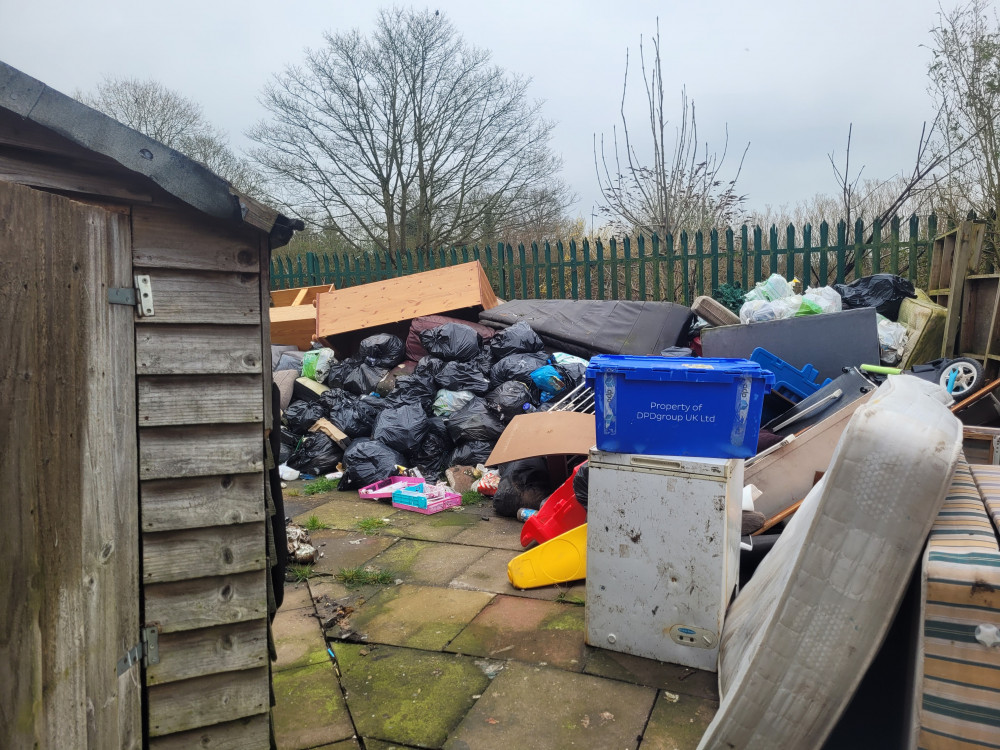 Stoke-on-Trent City Council has finally removed rubbish outside a property on Langford Road, Bucknall (LDRS).