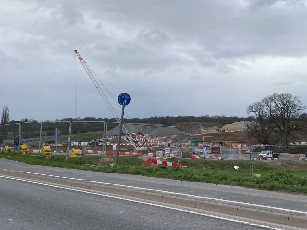HS2 works on the edge of Kenilworth (image by James Smith)
