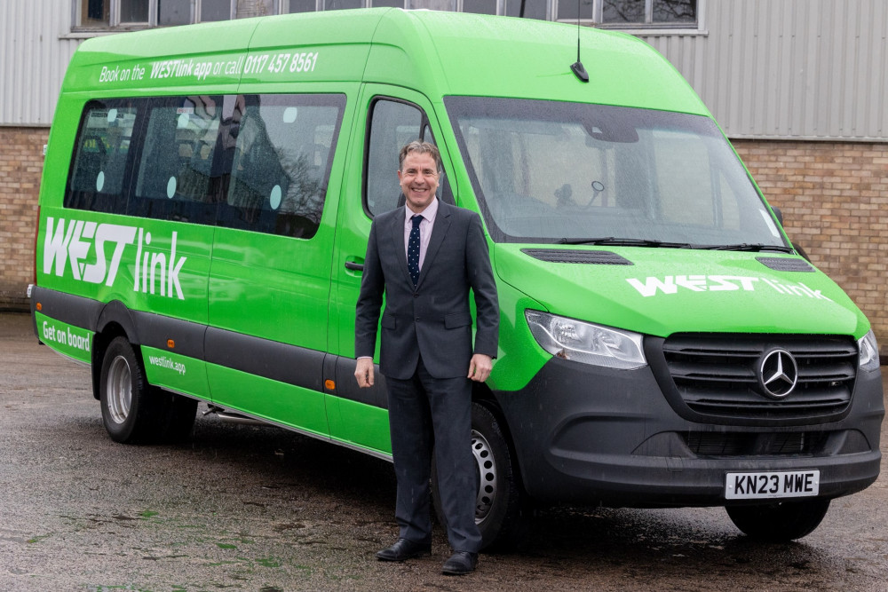  Dan Norris with a WESTlink minibus, image WECA 
