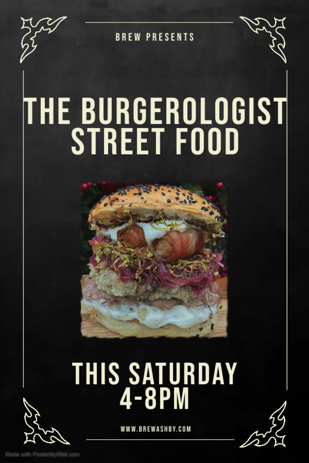 The Burgerologist Street Food Pop Up at Brew, 106B Market Street, Ashby-de-la-Zouch