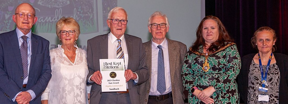 Sandbach railway station has scooped an award. (Photo: Cheshire Best Kept Station award)
