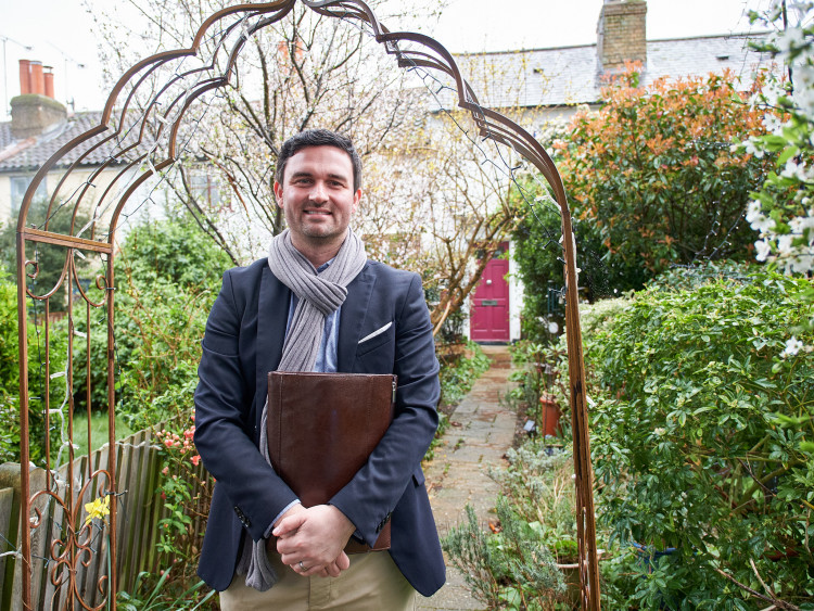 Founder of Estate & Agent David Tall in front of his own home in Hampton Wick (Photo: Oliver Monk)