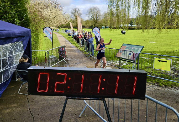 Amy Lowe came home first in the women's event. All Photos: Aldi Ashby 20/Ivanhoe Runners