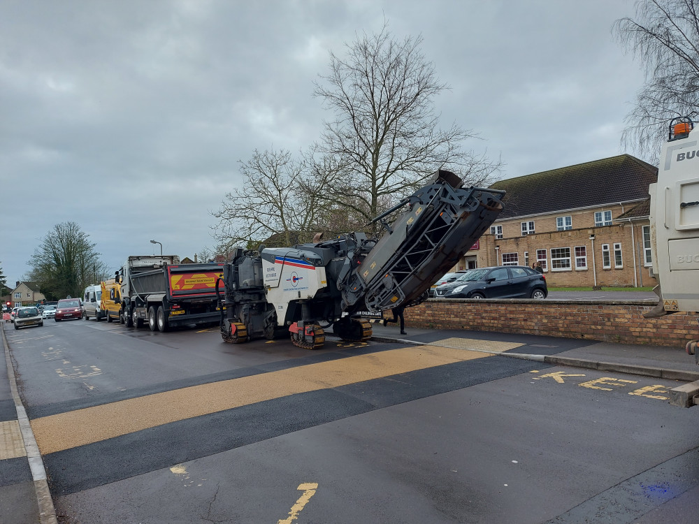 Oakfield school in Frome March 20, engineers waiting to start installing traffic measures,  image Nub News 