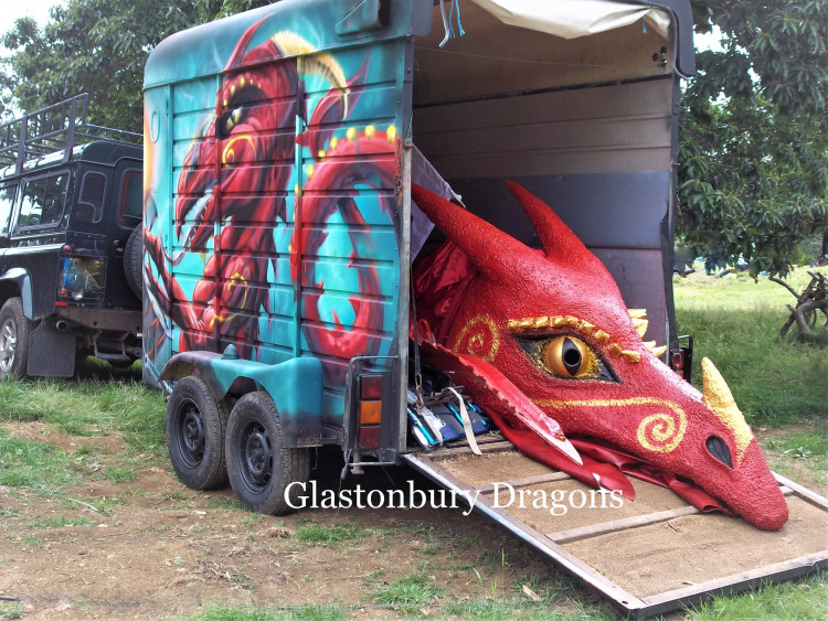 They are looking for somewhere urgently, image Glastonbury Dragons