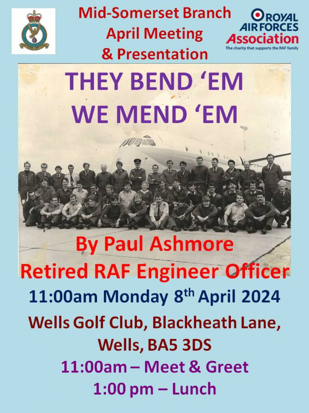ROYAL AIR FORCES MID-SOMERSET BRANCH MEETING & PRESENTATION