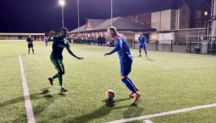 Action from Ashby Ivanhoe's 4-1 win over Belper. Photo: Josh Kay