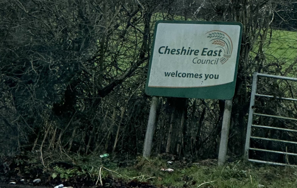 A sign for Cheshire East Council.  