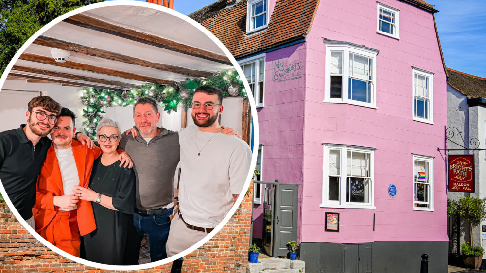 The Maldon Tea Room, and Mrs Salisbury with family. (Photo: Mrs Salisbury)