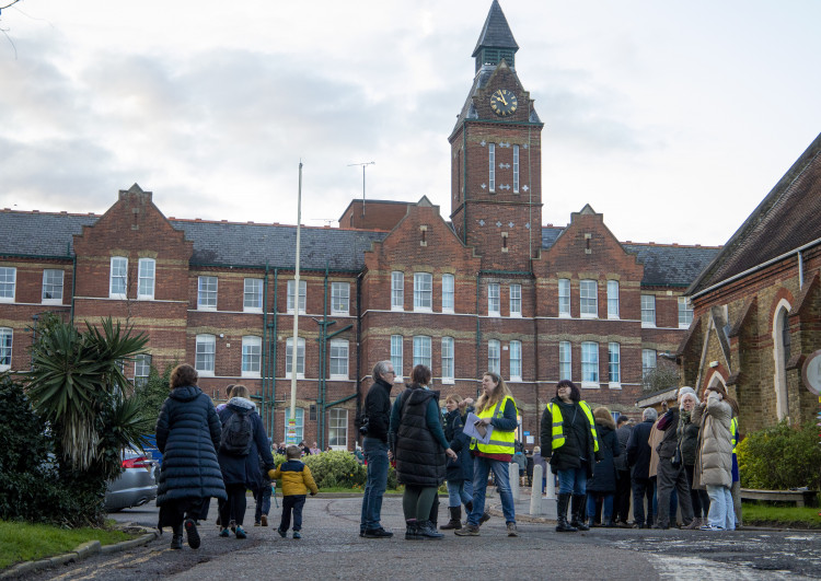 Photograph by Chris Cook of a protest on Sunday, March 17.