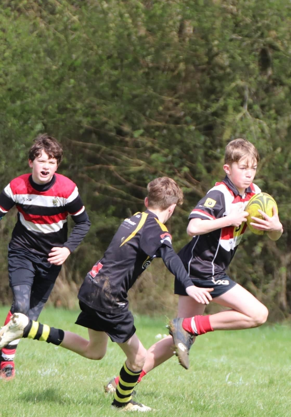 The Frome RFC Under 13s in action, image Katie White