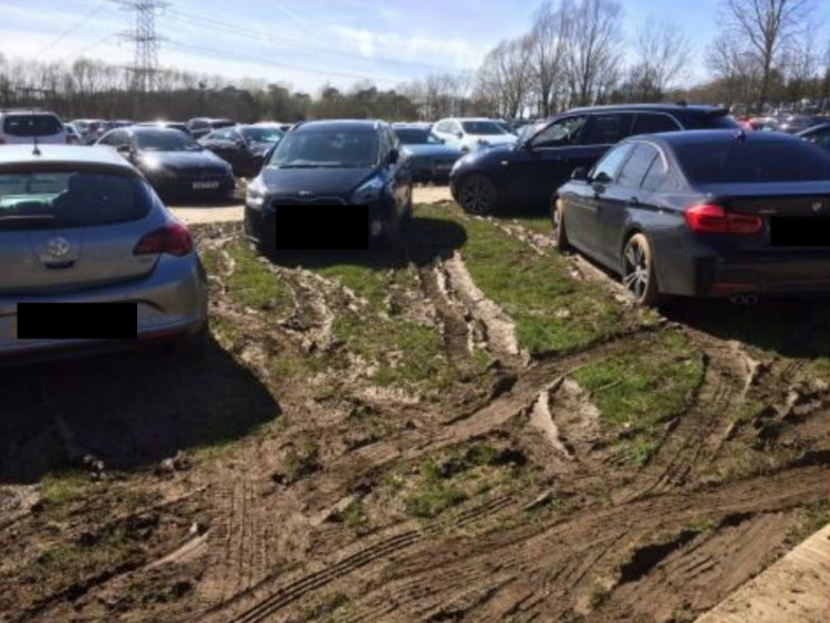 Conditions at Macaw Car Park in April 2023 (Photo: Chessington World Of Adventures Resort via Kingston Council)