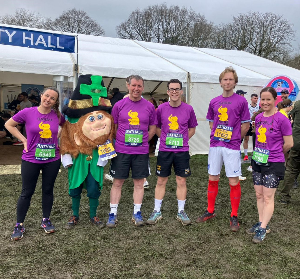 Just some of the wonderful Team Purple Elephant runners ready for action