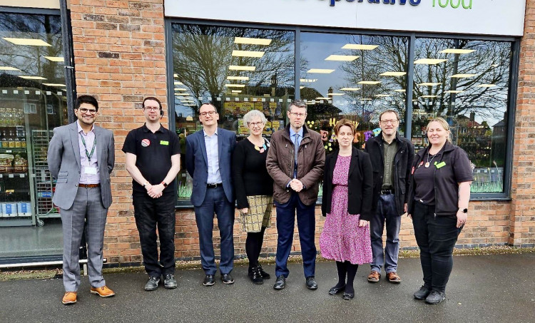 The group visited Ashby's School Lane Co-op supermarket. Photos: Supplied